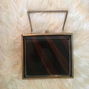 Vintage tortoiseshell structured lady bag 💜